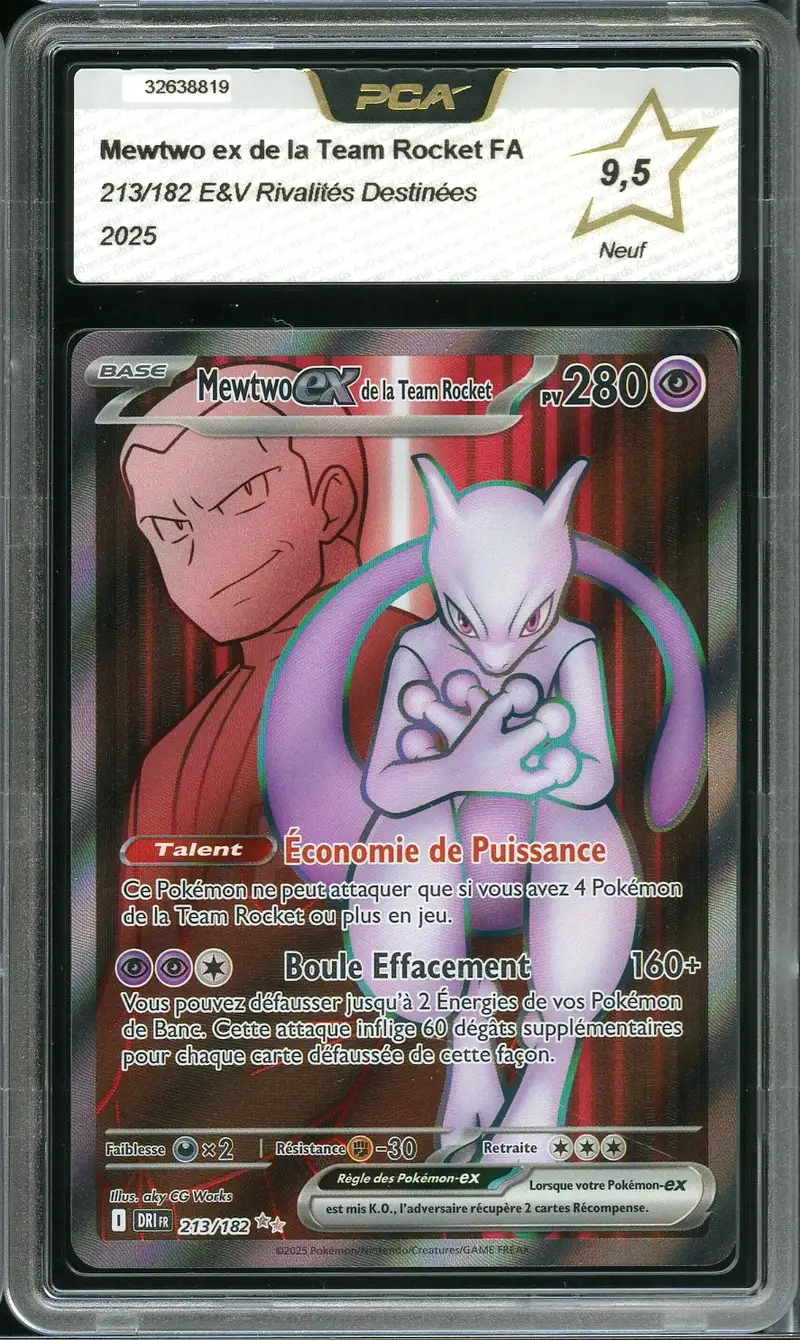 PCA 9.5 Mewtwo Ex de la Team Rocket