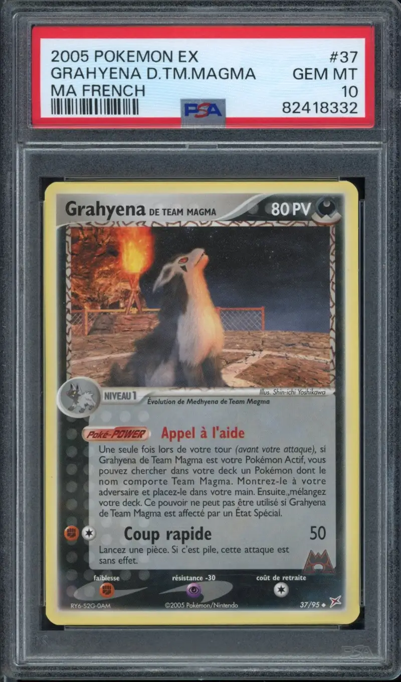 PSA 10 Grahyèna de Team Magma