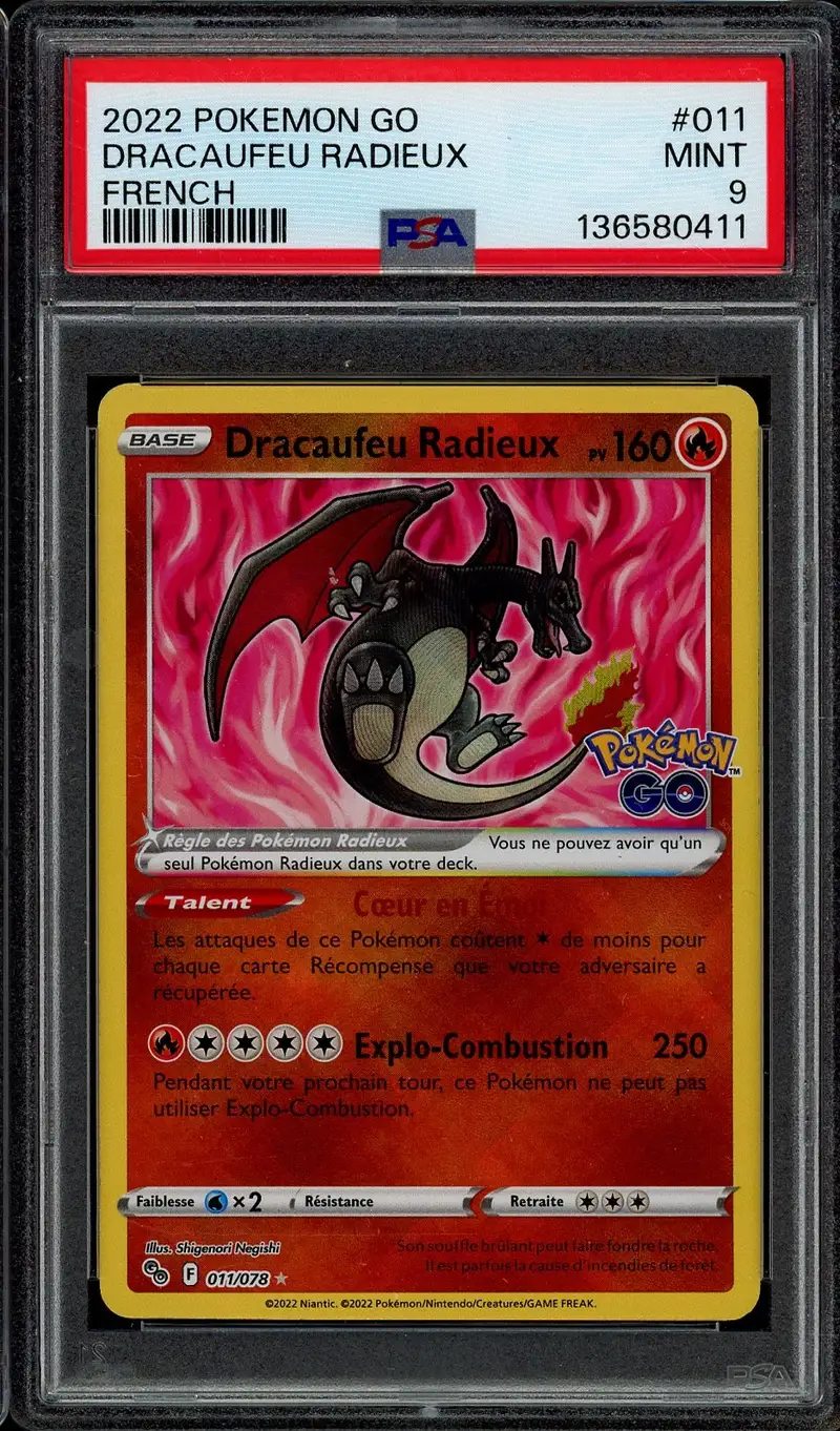 PSA 9 Dracaufeu Radieux