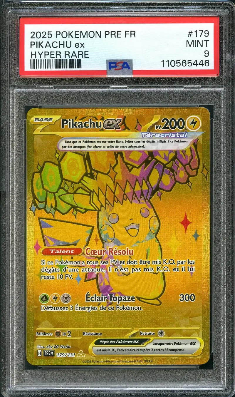 PSA 9 Pikachu Ex Gold