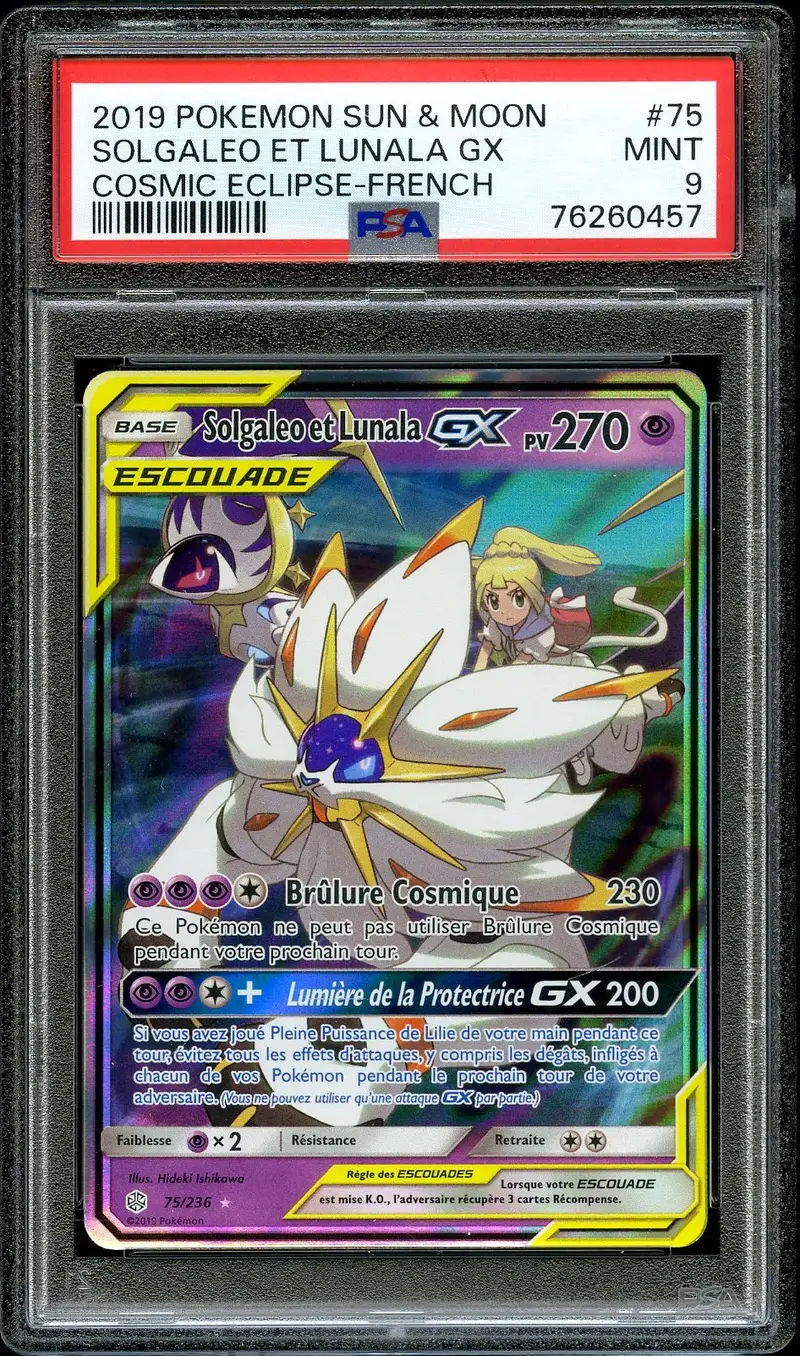 PSA 9 Solgaleo et Lunala Gx