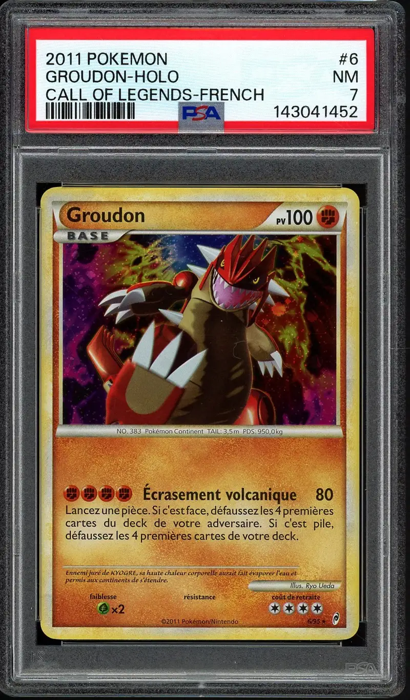 PSA 7 Groudon Holo