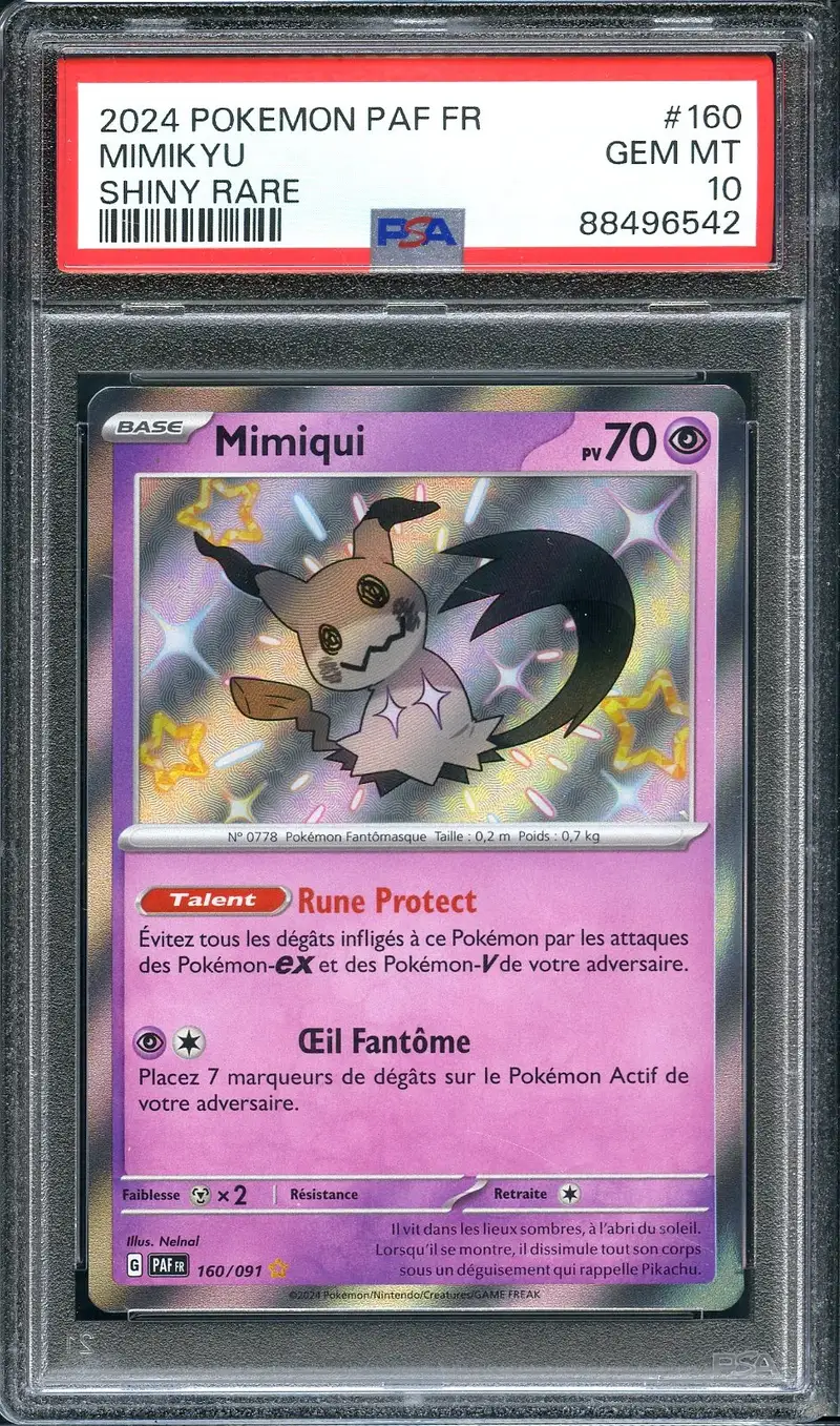 PSA 10 Mimiqui Shiny
