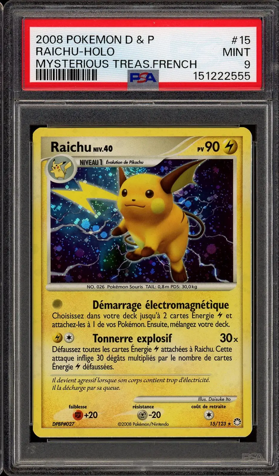 PSA 9 Raichu Holo