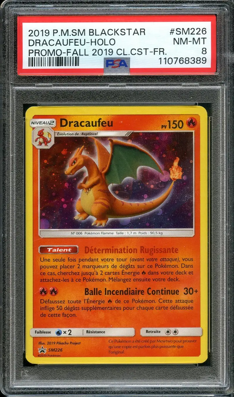 PSA 8 Dracaufeu Holo