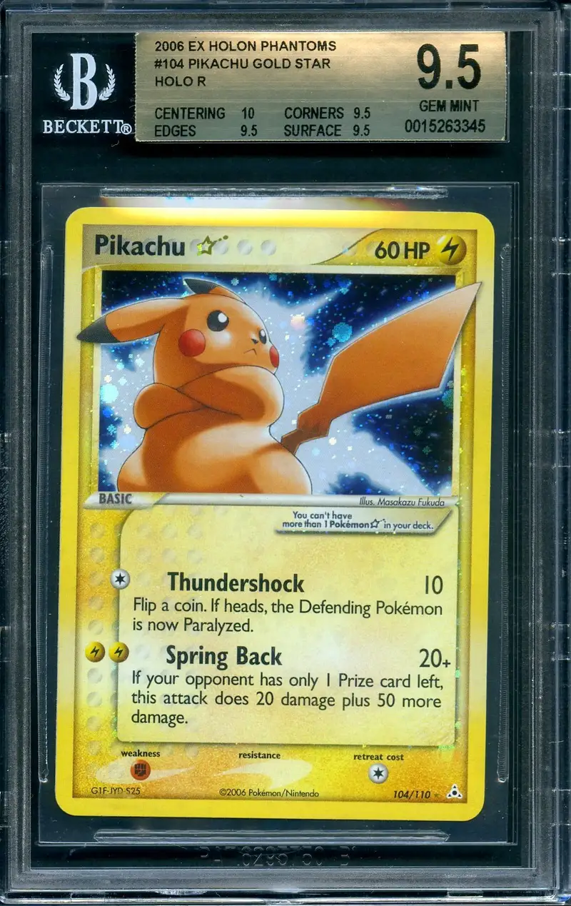 BGS 9.5 Pikachu Gold Star