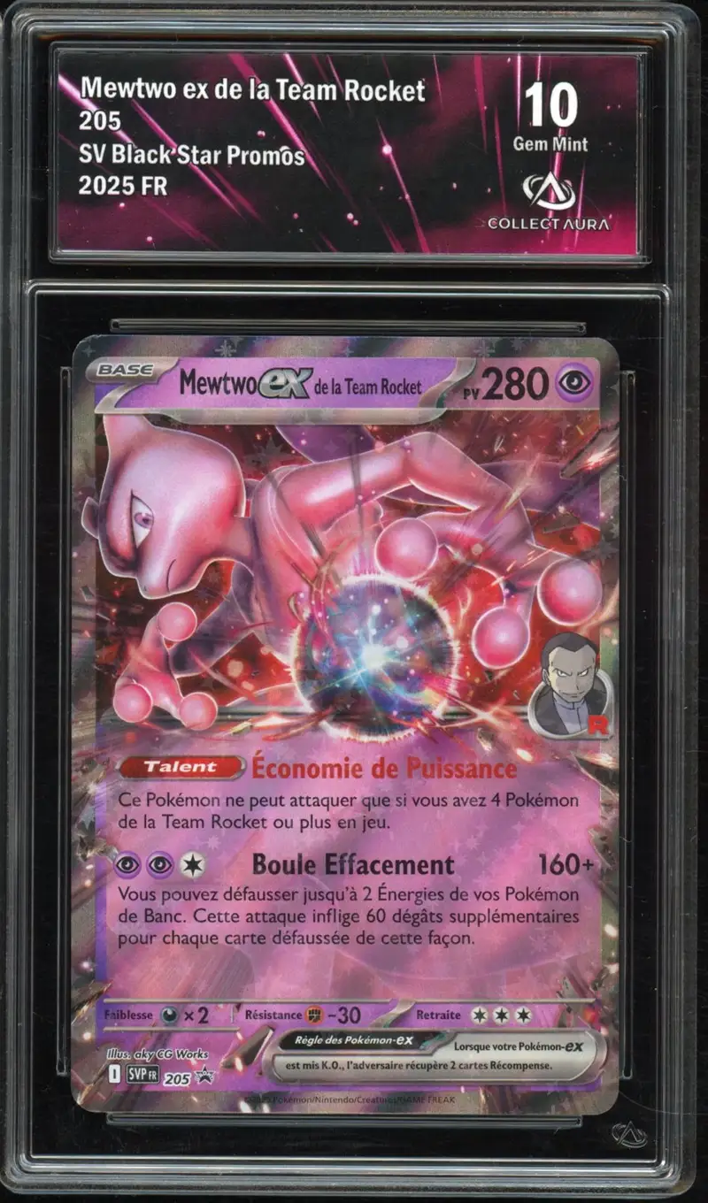 CA 10 Mewtwo Ex de la Team Rocket