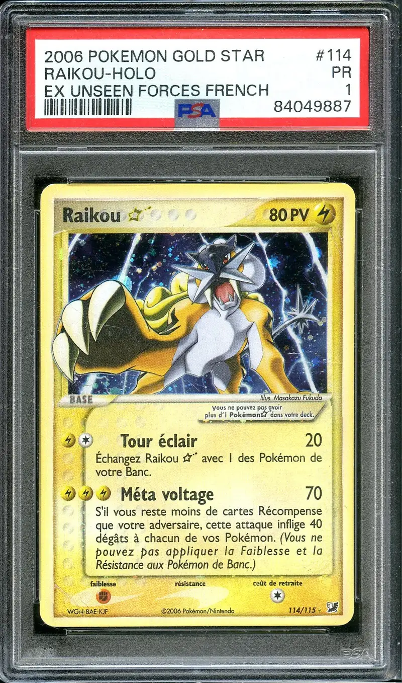 PSA 1 Raikou Gold Star