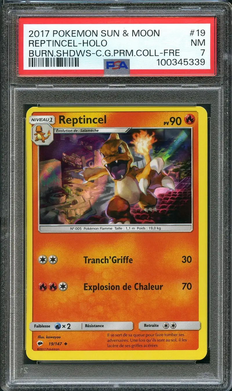 PSA 7 Reptincel Holo