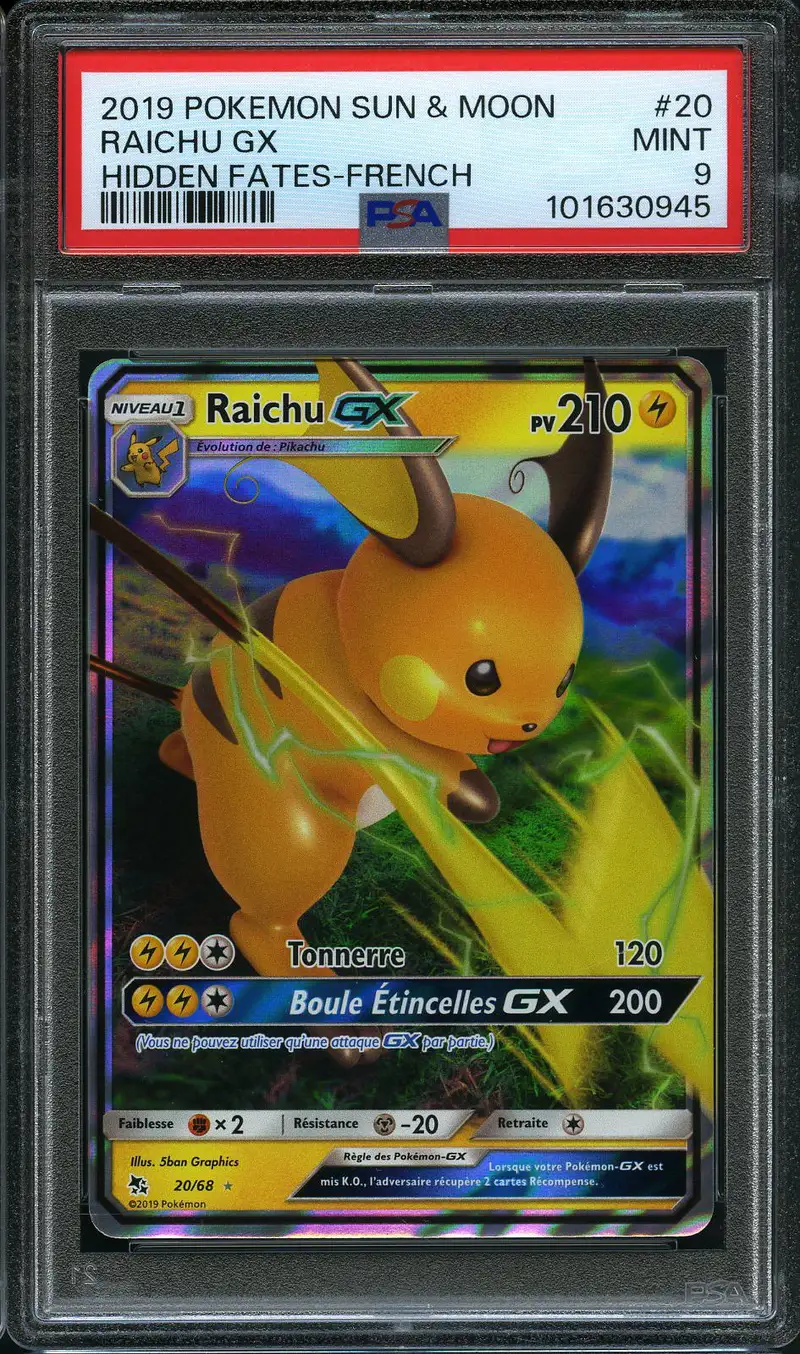 PSA 9 Raichu Gx