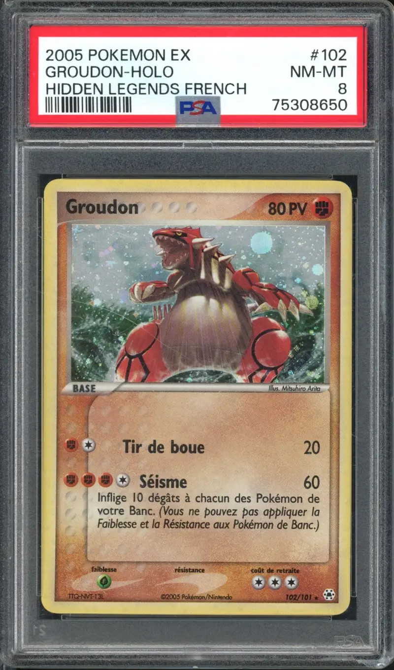 PSA 8 Groudon Holo