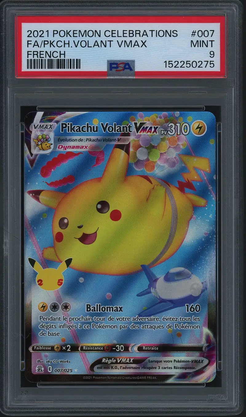 PSA 9 Pikachu Volant VMax