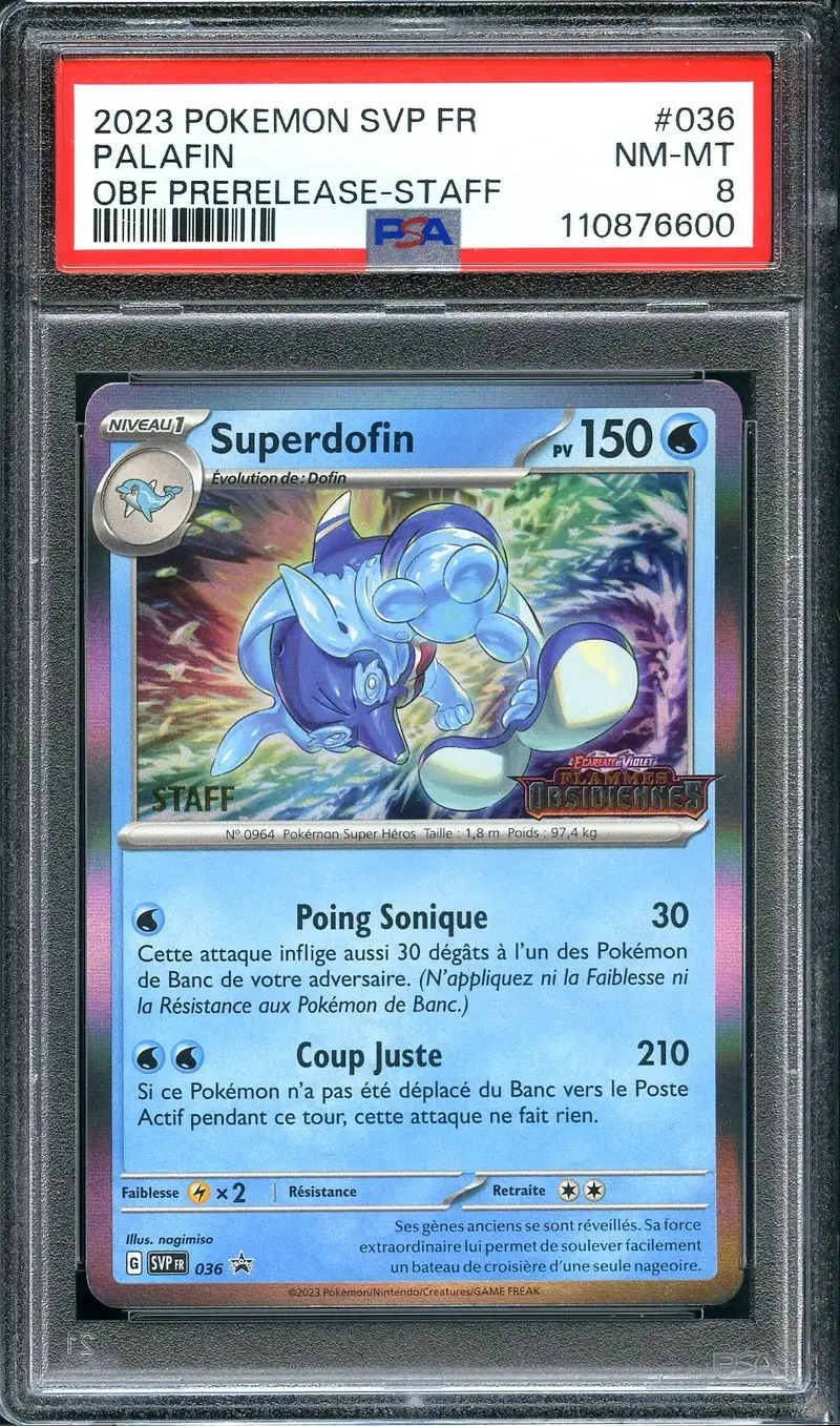 PSA 8 Superdofin Prerelease Staff