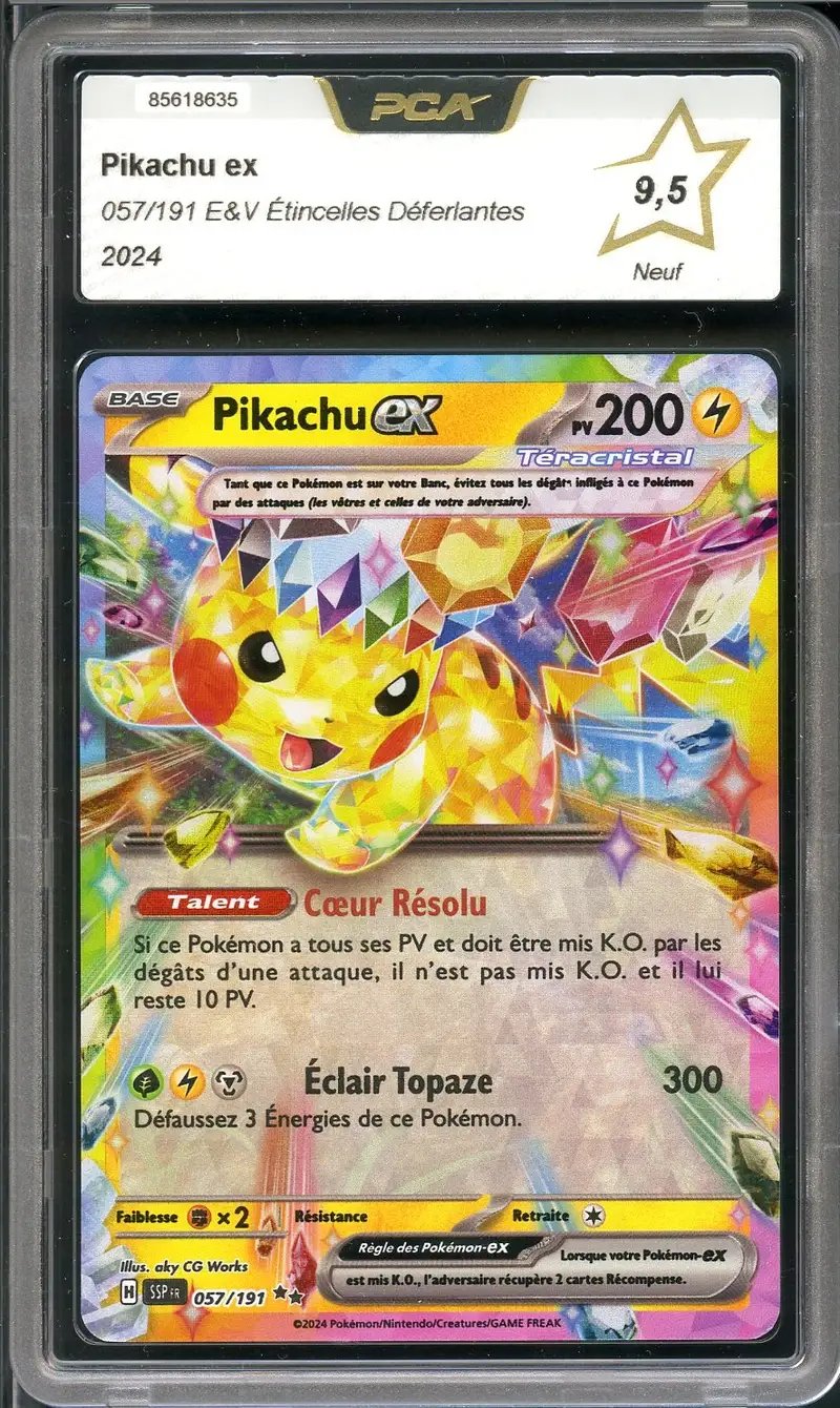 PCA 9.5 Pikachu Ex