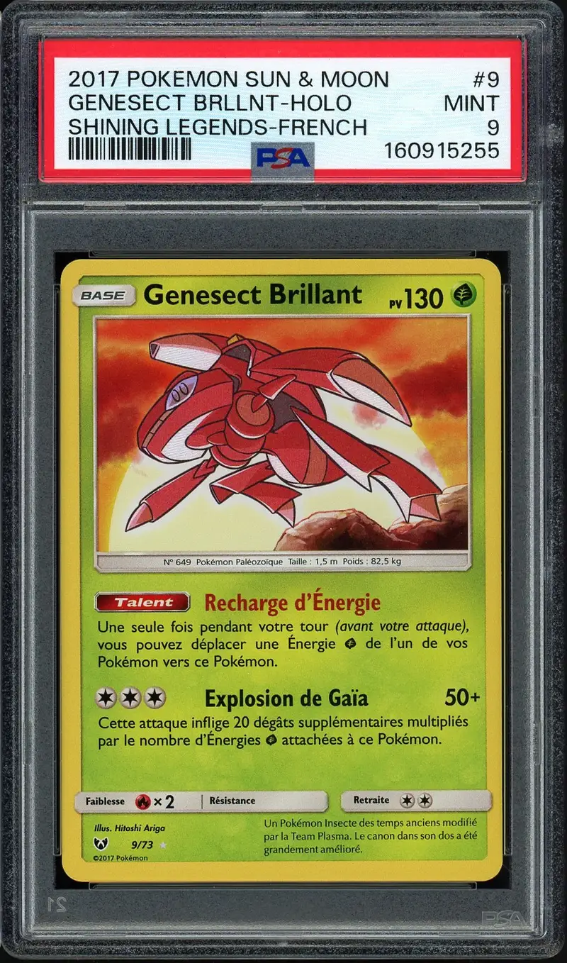 PSA 9 Genesect Brillant