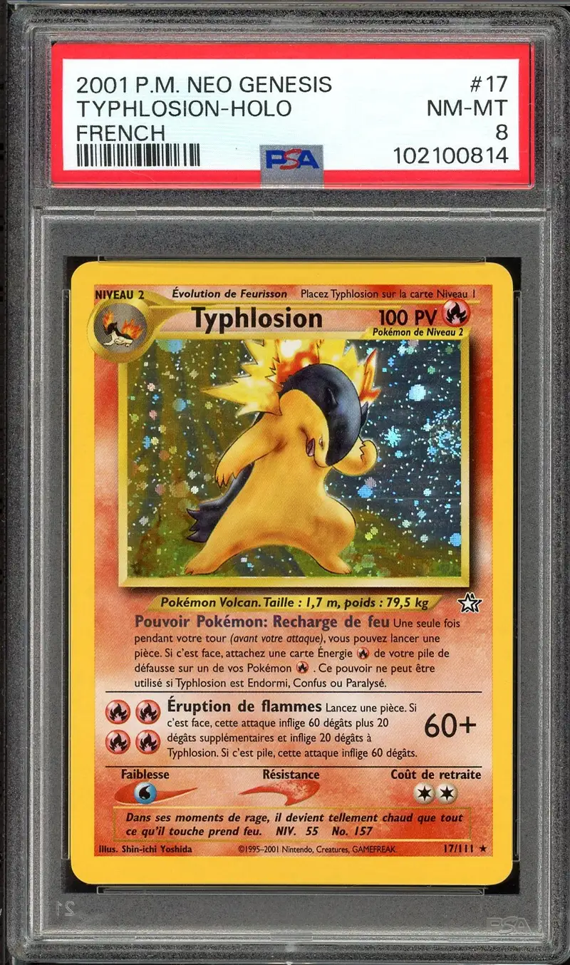 PSA 8 Typhlosion Holo