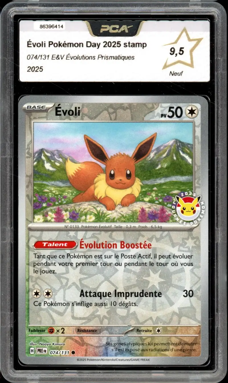 PCA 9.5 Evoli Reverse Pokemon Day Stamp
