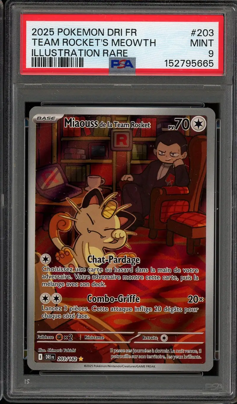 PSA 9 Miaouss de la Team Rocket