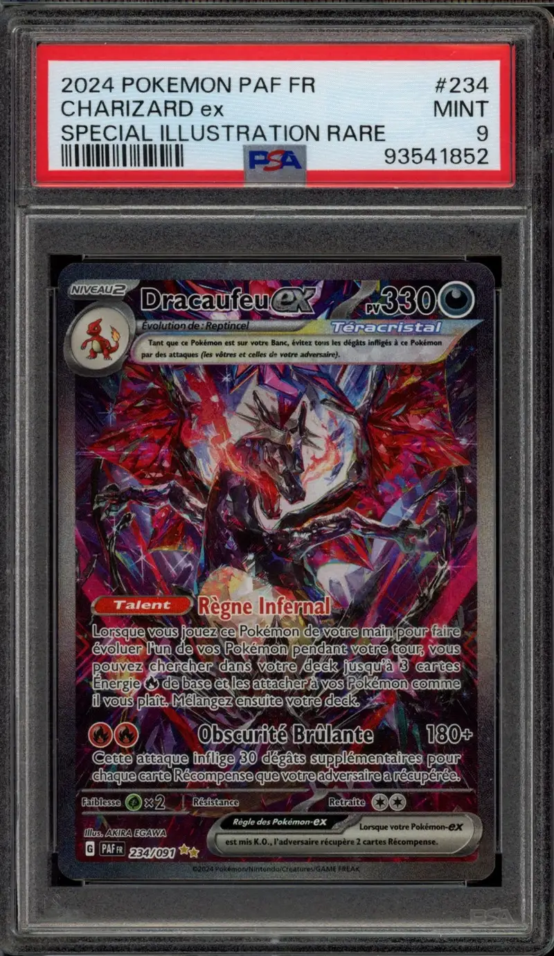 PSA 9 Dracaufeu Ex