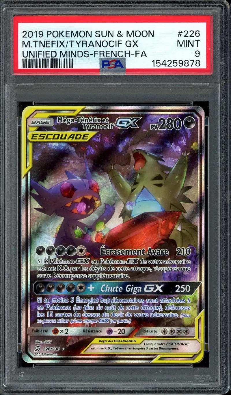 PSA 9 Méga-Ténéfix et Tyranocif Gx