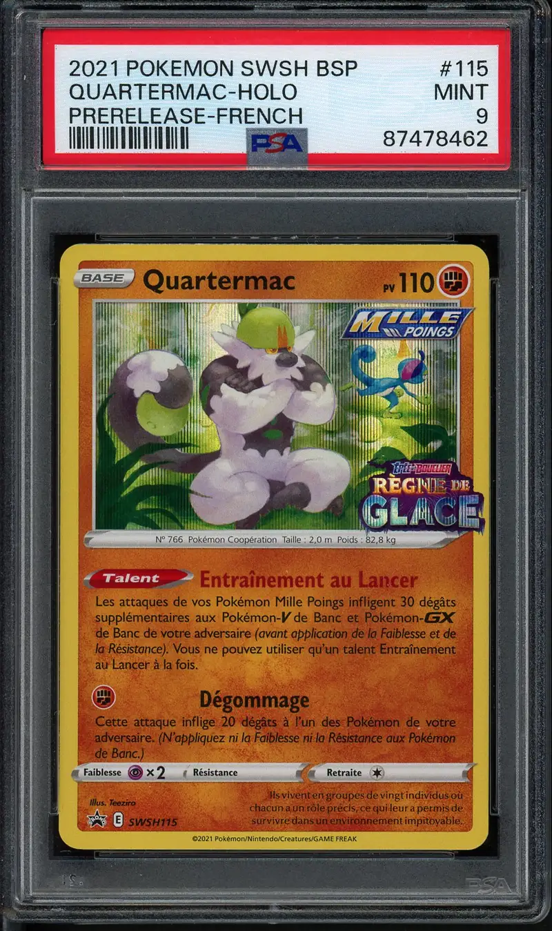 PSA 9 Quartermac Holo Stamp