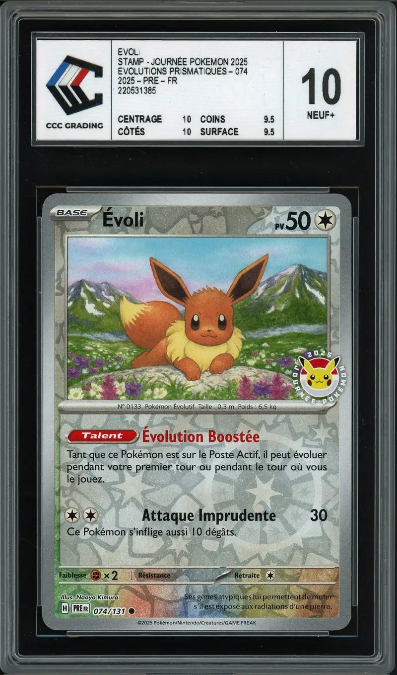 CCC 10 Evoli Reverse Pokemon Day Stamp