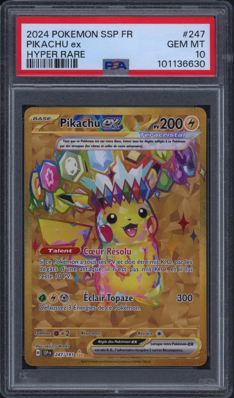 PSA 10 Pikachu Ex Gold