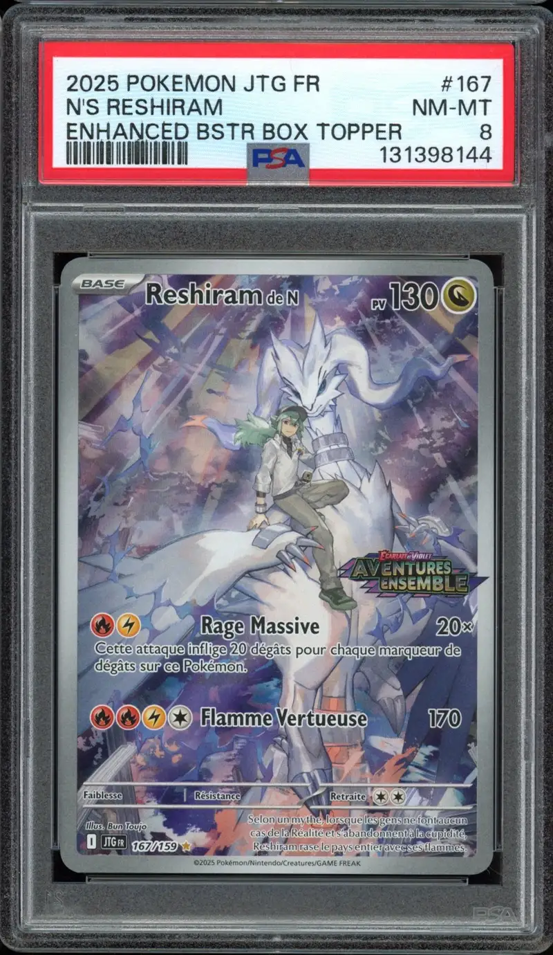 PSA 8 Reshiram de N Stamp