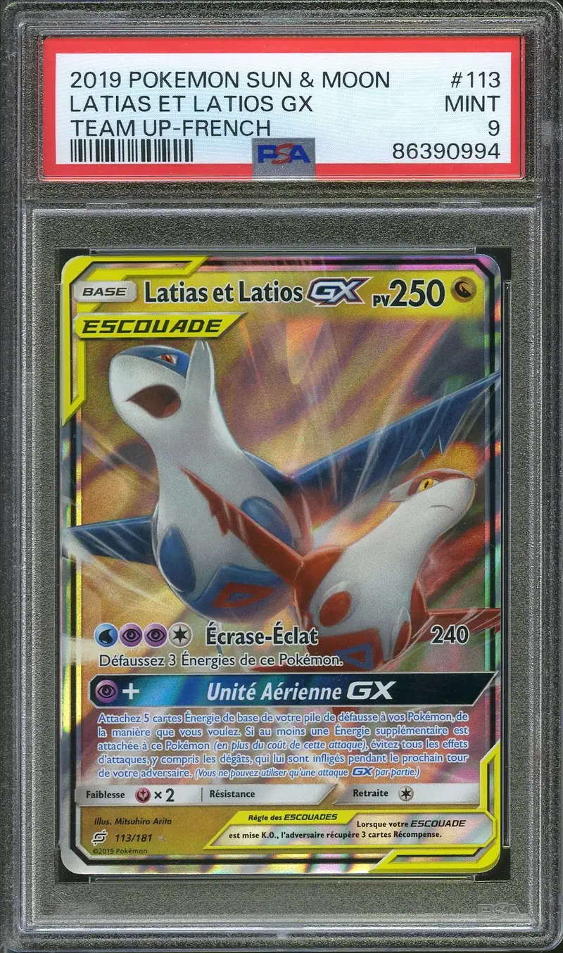 PSA 9 Latias et Latios Gx