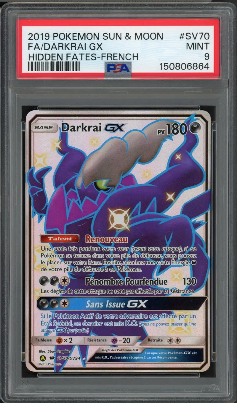 PSA 9 Darkrai Gx