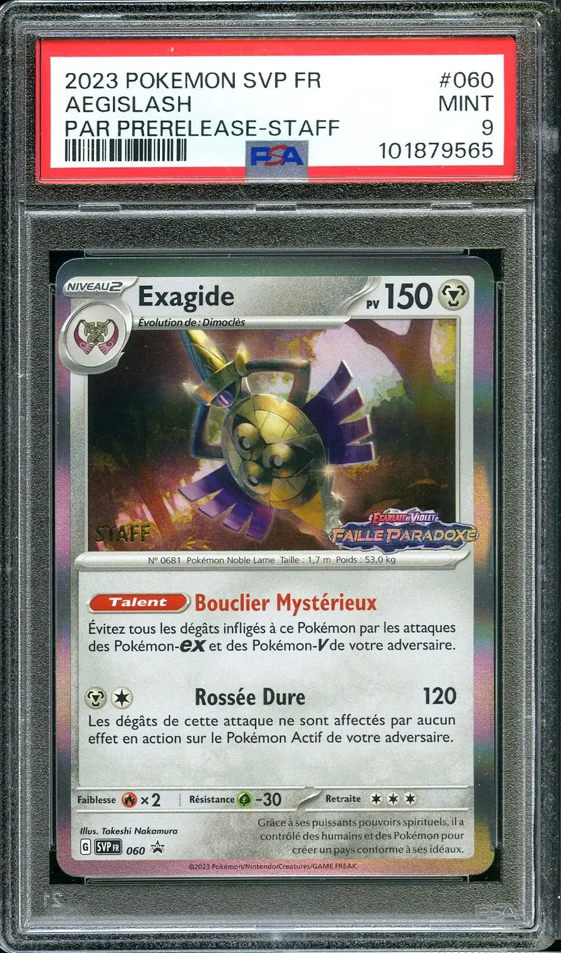 PSA 9 Exagide Prerelease Staff