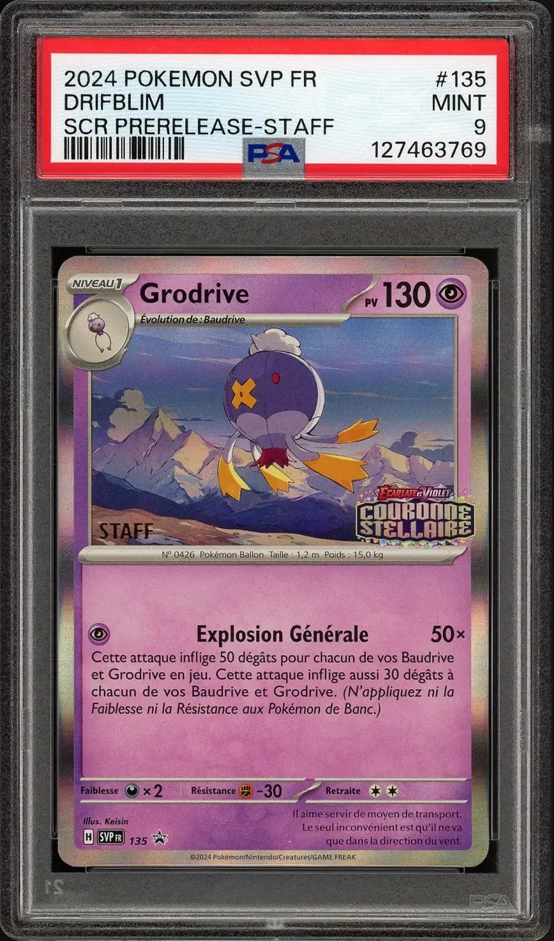 PSA 9 Grodrive Holo Prerelease Staff