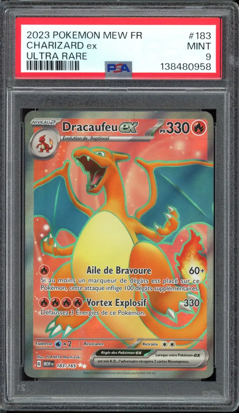 PSA 9 Dracaufeu Ex