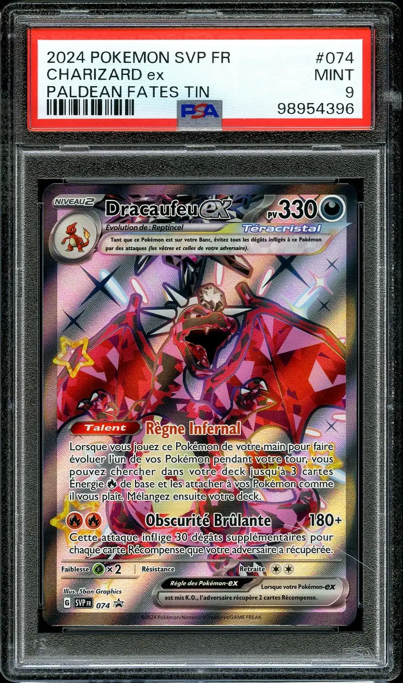 PSA 9 Dracaufeu Ex