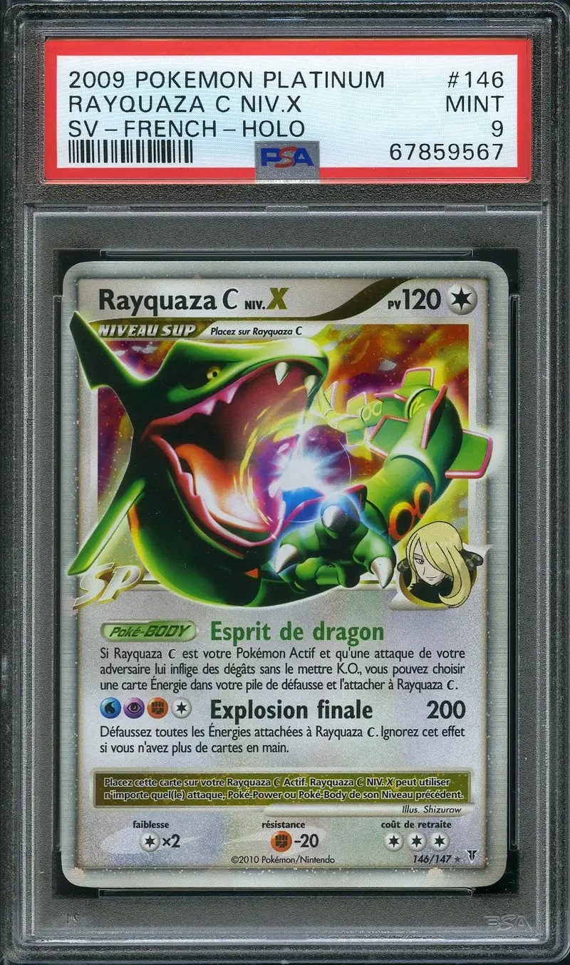 PSA 9 Rayquaza C Niv. X