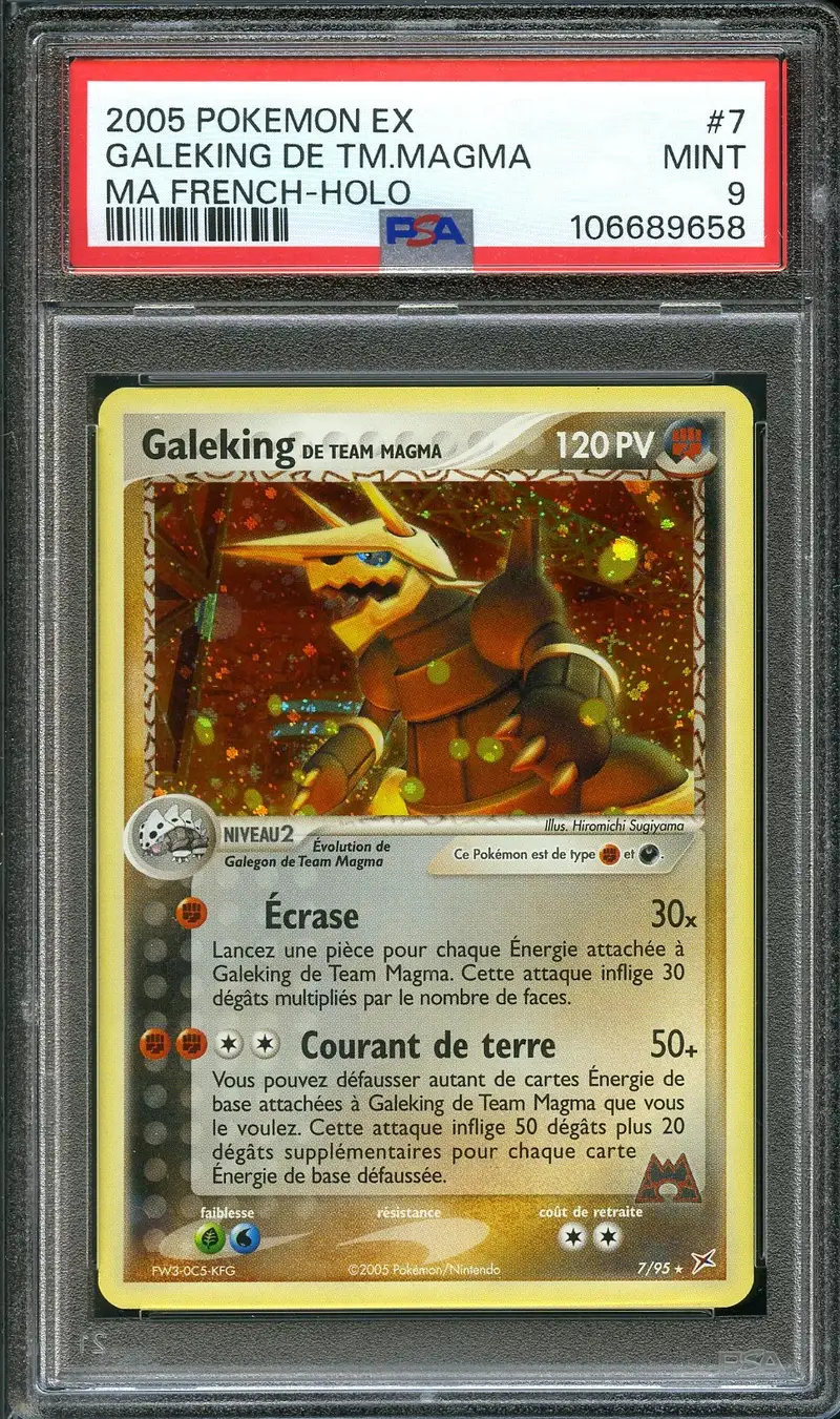 PSA 9 Galeking de Team Magma Holo