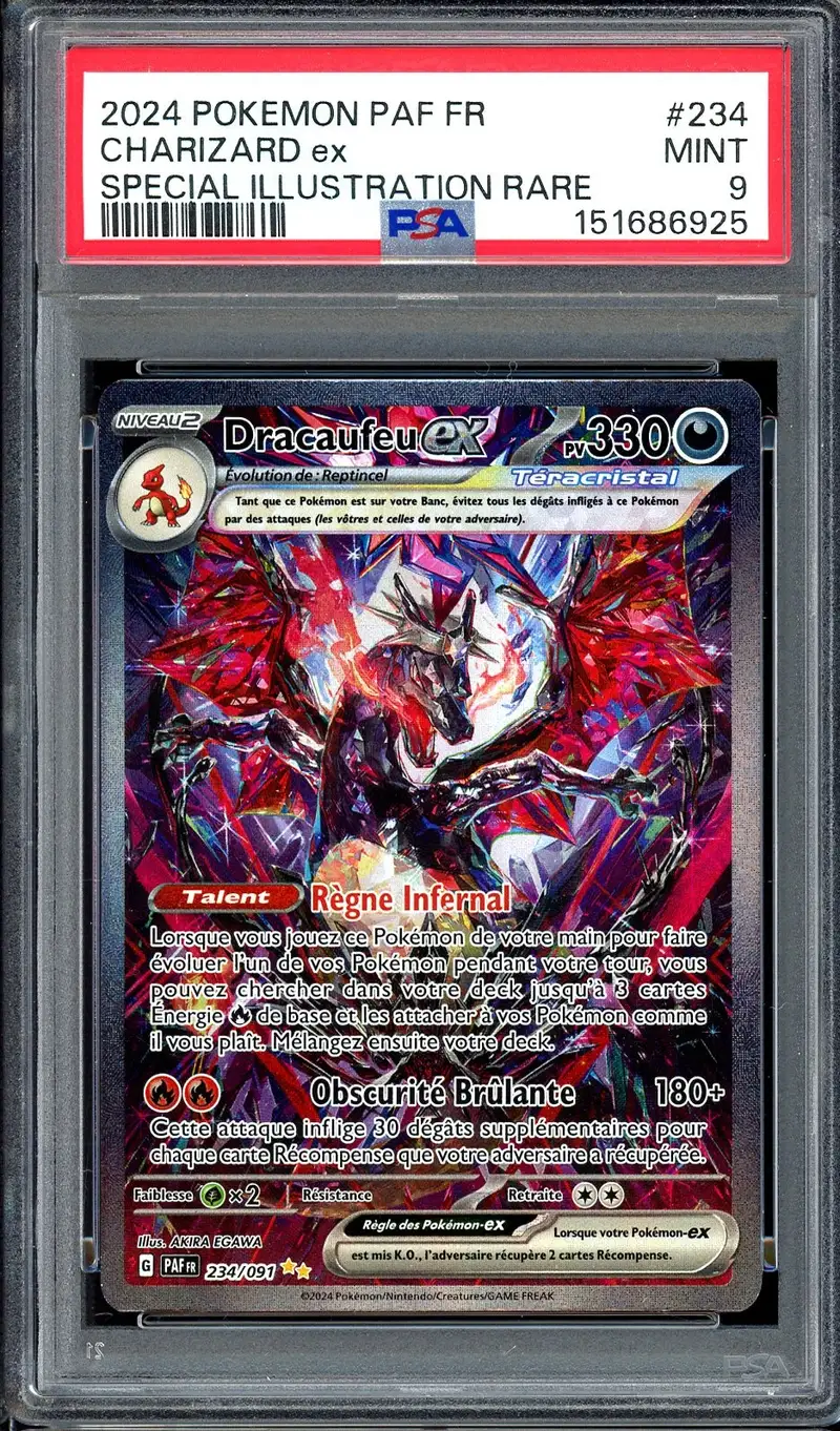 PSA 9 Dracaufeu Ex