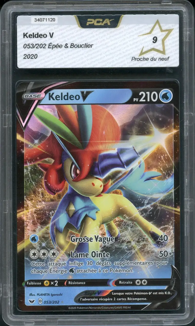 keldeo v pokemon card POKMON GAME sv11W 161/086 SR ex PLANETA Igarashi SWSH01 PCA 9.5 Keldeo