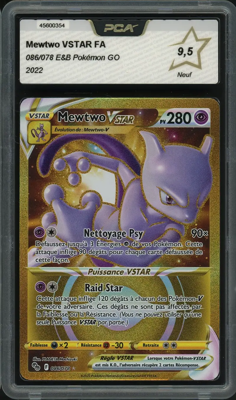PCA 9.5 Mewtwo VStar Gold