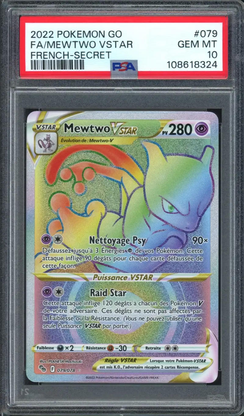 PSA 10 Mewtwo VStar Rainbow