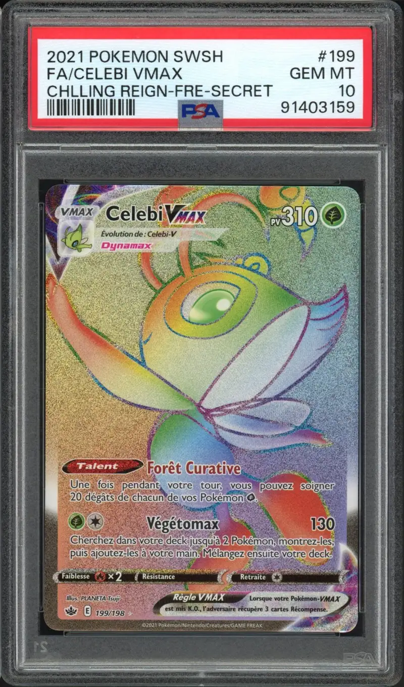 PSA 10 Celebi VMax Rainbow