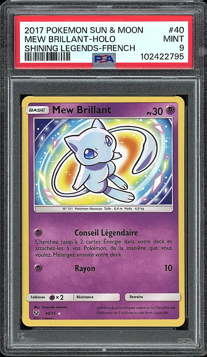 PSA 9 Mew Brillant