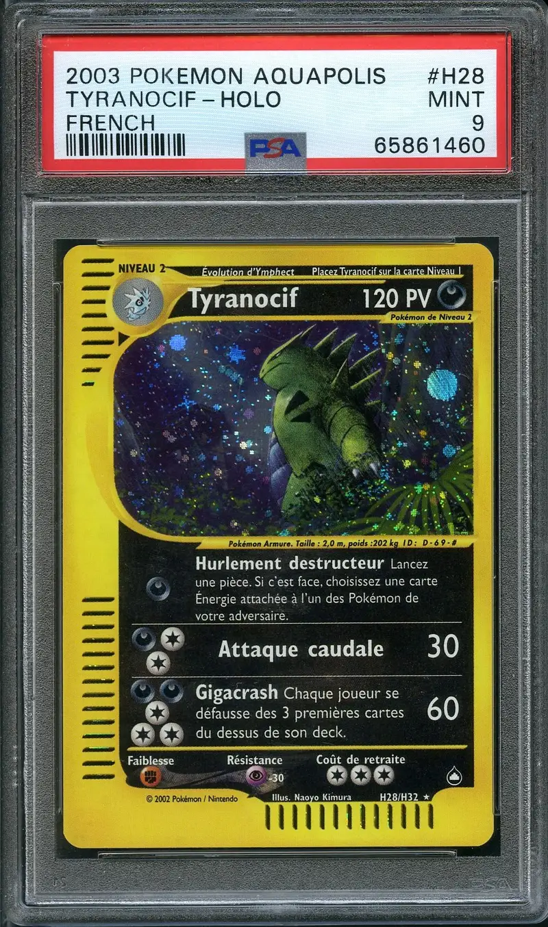 PSA 9 Tyranocif Holo