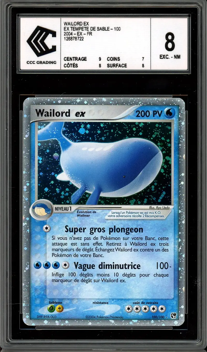 shiny wailord pokemon card 2006 EX Legend Maker Holo #14 CGC 9 MINT on Fanatics Collect holofoil pattern or surface detail) PSA 10 Wailord