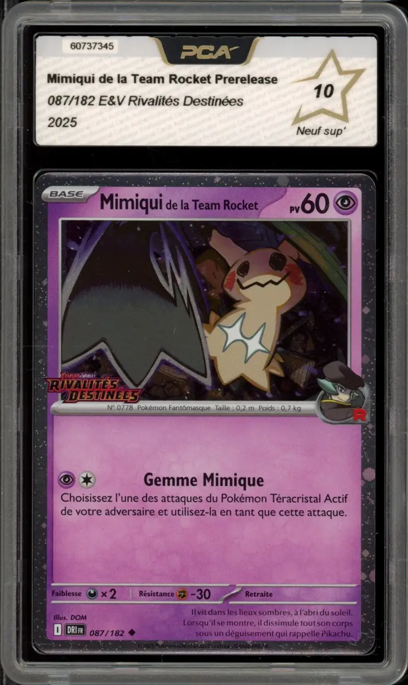 PCA 10 Mimiqui de la Team Rocket Holo Stamp
