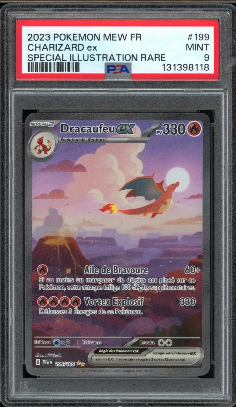 PSA 9 Dracaufeu Ex