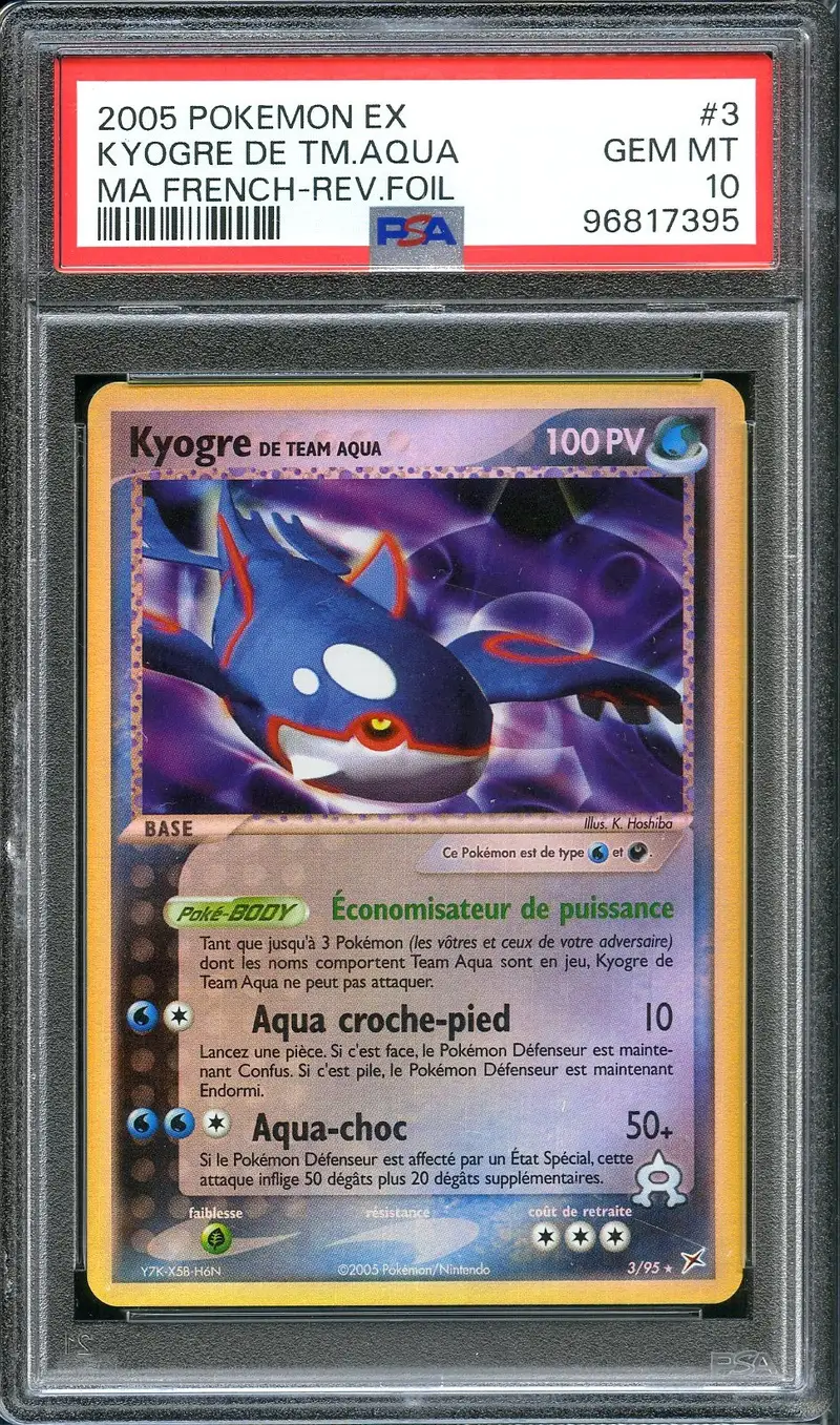 PSA 10 Kyogre de Team Aqua Holo