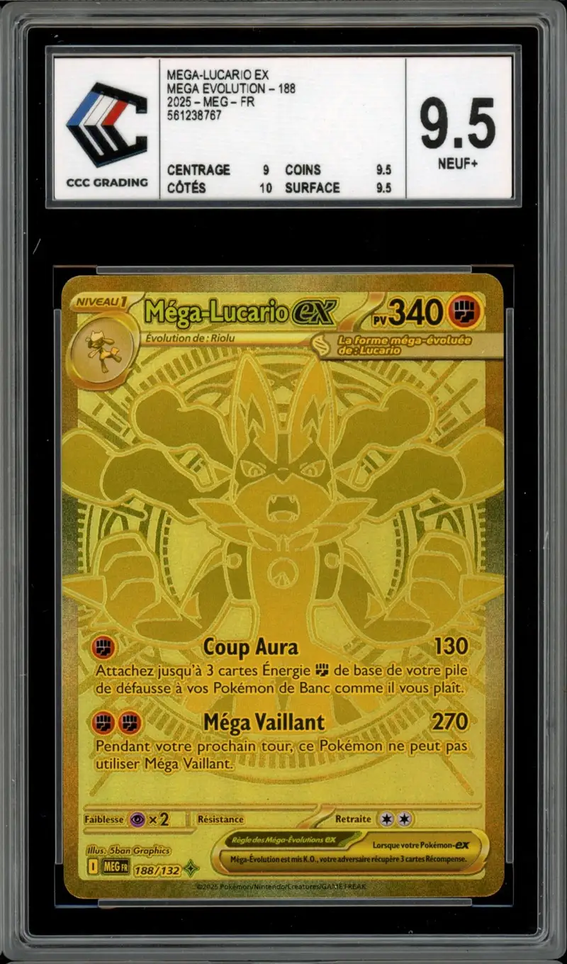 CCC 9.5 Méga-Lucario Ex Gold
