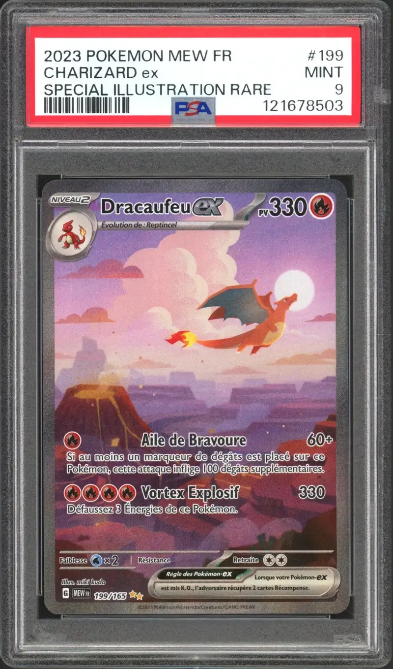 PSA 9 Dracaufeu Ex