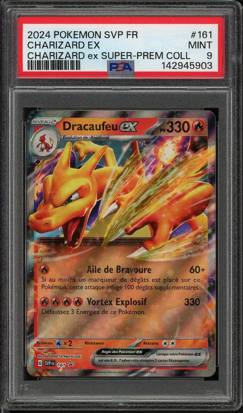 PSA 9 Dracaufeu Ex